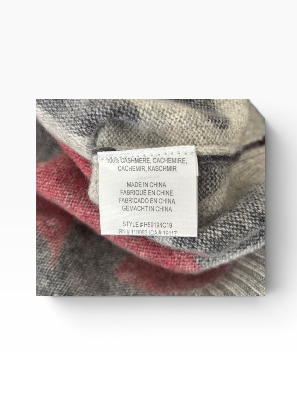 Minnie Rose Distressed Cashmere Crew Neck Camo Sweater - Size Small - Picture 5 of 5